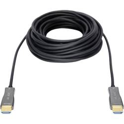 Digitus HDMI / optické vlákno kabel Zástrčka HDMI-A, Zástrčka HDMI-A 30.00 m černá AK-330125-300-S 4K UHD HDMI kabel