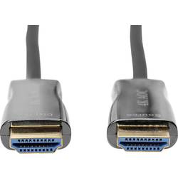 Digitus HDMI / optické vlákno kabel Zástrčka HDMI-A, Zástrčka HDMI-A 30.00 m černá AK-330125-300-S 4K UHD HDMI kabel