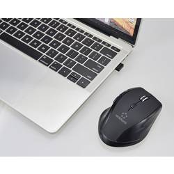 Renkforce RF-WM-210 optická myš, přenos bezdrátový, 6 tlačítko, 1600 dpi, černá