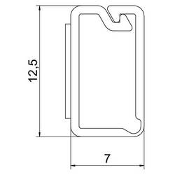 OBO Bettermann 6150276 malá kabelová lišta (d x š x v) 2000 x 7 x 12.5 mm 1 ks čistě bílá