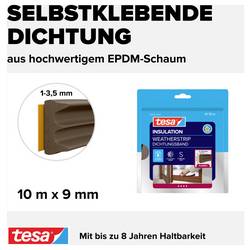 tesa E-PROFILE 05445-00101-00 těsnicí páska tesaMOLL® hnědá (d x š) 10 m x 9 mm 1 ks