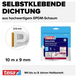 tesa P-PROFILE 05395-00100-00 těsnicí páska tesaMOLL® bílá (d x š) 10 m x 9 mm 1 ks