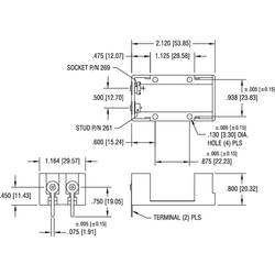Keystone Electronics 1294 bateriový držák 1x 9 V montáž THT (d x š x v) 54 x 29 x 20 mm