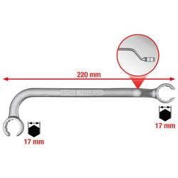 KS Tools 517.0057 Oboustranný očkový klíč pro vstřikovače, 17 x 17 mm