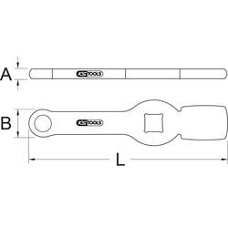 KS Tools 460.5061 3/4 šestihranné klíče s 2 úderovými plochami, 30 mm