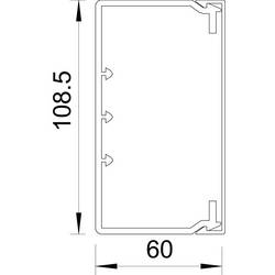 OBO Bettermann 6021840 kabelová lišta (d x š x v) 2000 x 110 x 60 mm 1 ks krémově bílá