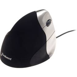 Evoluent VerticalMouse 3 optická ergonomická myš, přenos USB, 5 tlačítko, 2600 dpi, černá, stříbrná