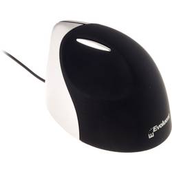 Evoluent VerticalMouse 3 optická ergonomická myš, přenos USB, 5 tlačítko, 2600 dpi, černá, stříbrná