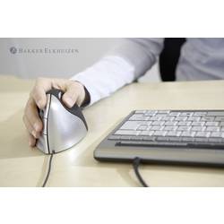 Evoluent VerticalMouse 3 optická ergonomická myš, přenos USB, 5 tlačítko, 2600 dpi, černá, stříbrná