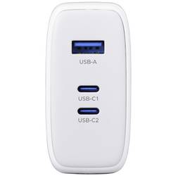 VOLTCRAFT UC-3ACX003 USB nabíječka, GaN, 1x USB A , 2x USB-C®, 120 W, Dodávka energie, bílá