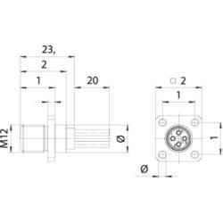 binder Binder 09 0631 070 04 mini kulatý konektor, 1 ks