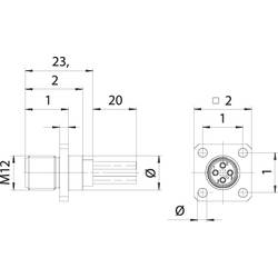 binder Binder 09 0631 070 04 mini kulatý konektor, 1 ks