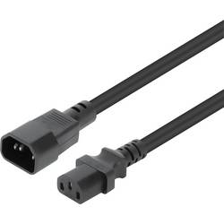 Manhattan napájecí kabel [1x IEC C13 zásuvka 10 A - 1x IEC zástrčka C14 10 A] 3 m černá