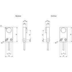 MD Micro Detectors UHS/AP-0A ultrazvuková bariéra, UHS/AP-0A, 19 - 30 V/DC, 1 ks