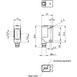 MD Micro Detectors QMI7/0P-0F optický senzor, QMI7/0P-0F, 10 - 30 V/DC, 1 ks
