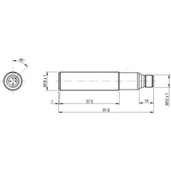 MD Micro Detectors UK1C/G6-1ESY ultrazvukový senzor, UK1C/G6-1ESY, 10 - 30 V/DC, 1 ks
