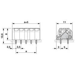 Phoenix Contact 1861933 svorkovnice pro tiskárny 1.5 mm² Pólů 2 zelená 210 ks