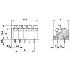 Phoenix Contact 1862084 svorkovnice pro tiskárny 1.5 mm² Pólů 6 zelená 65 ks