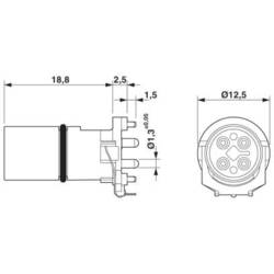 Phoenix Contact SACC-CI-M12MST-4CON-L180 TOR SH 1418341 kulatý konektor DIN, 100 ks