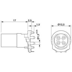 Phoenix Contact SACC-CI-M12FST-4CON-L180 TOR SH 1418342 kulatý konektor DIN, 100 ks