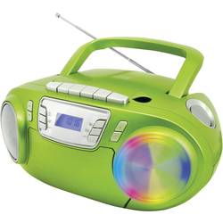 soundmaster SCD5800GR SCD5800GR rádio s CD, FM, USB, kazeta, rádiopřehrávač, včetně mikrofonu, zelená