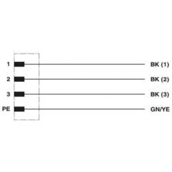 Phoenix Contact SACC-E-M12MSS-4P-M16XL/0,5 PE 1411607 kulatý konektor DIN, 1 ks