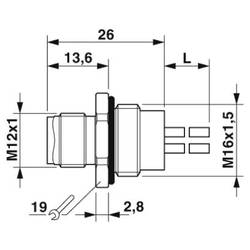 Phoenix Contact SACC-E-M12MSS-4P-M16XL/0,5 PE 1411607 kulatý konektor DIN, 1 ks