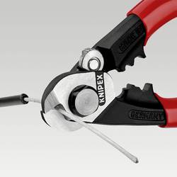 Knipex 95 62 190 nůžky na drátěná lanka hliníkový a měděný kabel, jedno- a vícežilový, středně tvrdá drátěná lanka, 7 mm, 10 mm², 7