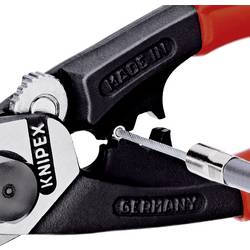 Knipex 95 62 190 nůžky na drátěná lanka hliníkový a měděný kabel, jedno- a vícežilový, středně tvrdá drátěná lanka, 7 mm, 10 mm², 7