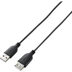 Renkforce USB kabel USB 2.0 USB-A zástrčka, USB-A zásuvka 1.00 m černá SuperSoft opletení RF-4080795