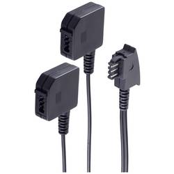 Shiverpeaks telefonní adaptér [1x telefonní zástrčka TAE-F - 2x telefonní spojka TAE-F] 0.2 m černá