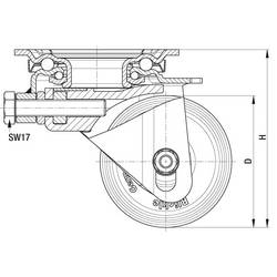 Blickle 911713 HRLK-PO 82G-VS Nivelační kolečko z ocelového plechu Ø kola: 80 mm nosnost (max.): 230 kg 1 ks