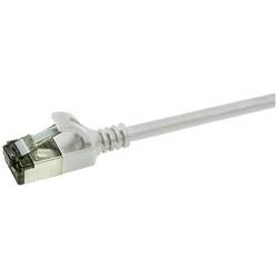LogiLink CQ9042S RJ45 síťové kabely, propojovací kabely CAT 6A U/FTP 1.50 m šedá extrémně tenký , samozhášecí, flexibilní provedení, fóliové stínění, bez