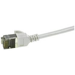 LogiLink CQ9042S RJ45 síťové kabely, propojovací kabely CAT 6A U/FTP 1.50 m šedá extrémně tenký , samozhášecí, flexibilní provedení, fóliové stínění, bez