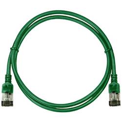 LogiLink CQ9045S RJ45 síťové kabely, propojovací kabely CAT 6A U/FTP 1.50 m zelená extrémně tenký , samozhášecí, flexibilní provedení, fóliové stínění, bez