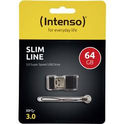 Intenso Slim Line USB flash disk 64 GB černá 3532490 USB 3.2 (Gen 1x1)