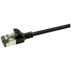 LogiLink CQ9033S RJ45 síťové kabely, propojovací kabely CAT 6A U/FTP 1.00 m černá extrémně tenký , samozhášecí, flexibilní provedení, fóliové stínění, bez