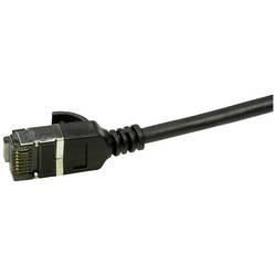 LogiLink CQ9033S RJ45 síťové kabely, propojovací kabely CAT 6A U/FTP 1.00 m černá extrémně tenký , samozhášecí, flexibilní provedení, fóliové stínění, bez
