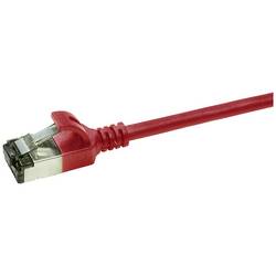 LogiLink CQ9034S RJ45 síťové kabely, propojovací kabely CAT 6A U/FTP 1.00 m červená extrémně tenký , samozhášecí, flexibilní provedení, fóliové stínění, bez