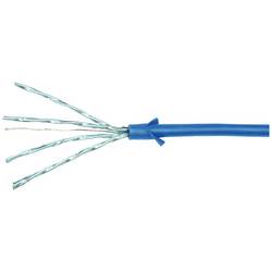 LogiLink CQ9026S RJ45 síťové kabely, propojovací kabely CAT 6A U/FTP 0.50 m modrá extrémně tenký , samozhášecí, flexibilní provedení, fóliové stínění, bez