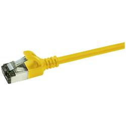 LogiLink CQ9017S RJ45 síťové kabely, propojovací kabely CAT 6A U/FTP 0.30 m žlutá extrémně tenký , samozhášecí, flexibilní provedení, fóliové stínění, bez