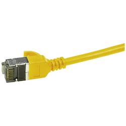 LogiLink CQ9017S RJ45 síťové kabely, propojovací kabely CAT 6A U/FTP 0.30 m žlutá extrémně tenký , samozhášecí, flexibilní provedení, fóliové stínění, bez