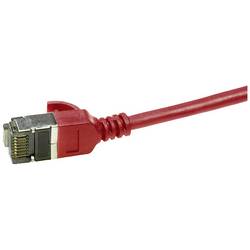 LogiLink CQ9024S RJ45 síťové kabely, propojovací kabely CAT 6A U/FTP 0.50 m červená extrémně tenký , samozhášecí, flexibilní provedení, fóliové stínění, bez