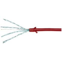LogiLink CQ9024S RJ45 síťové kabely, propojovací kabely CAT 6A U/FTP 0.50 m červená extrémně tenký , samozhášecí, flexibilní provedení, fóliové stínění, bez