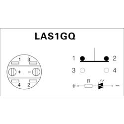 TRU COMPONENTS LAS1-GQ-11E/R/12V, TC-8831256 tlačítko antivandal, 19 mm, 250 V/AC, 5 A, 1 ks