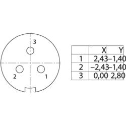binder 99 9108 60 03 Subminiaturní kulatý konektor , 1 ks