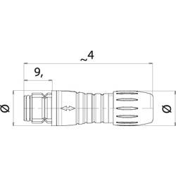 binder Binder 99 9210 450 04 Subminiaturní kulatý konektor , 1 ks