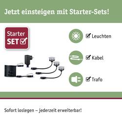 Osvětlovací systém Plug&Shine LED vestavná svítidla 1 W N/A Paulmann 93692 stříbrná sada 3 ks
