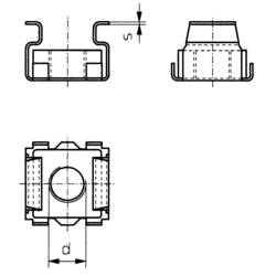 TOOLCRAFT 521835 klecová matice M6 ocel 10 ks