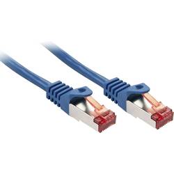 LINDY 47350 RJ45 síťové kabely, propojovací kabely CAT 6 S/FTP 0.30 m modrá stíněný 1 ks